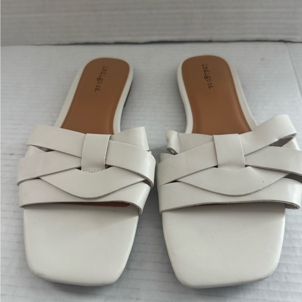 Indigo Rd. Womens Flyta Slide White‎ Summer Sandals Shoes size 8.5 - Picture 2 of 6